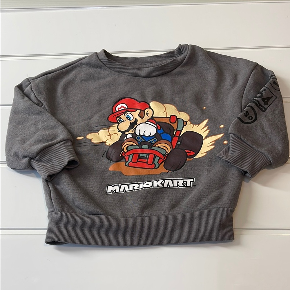 Charcoal Gray Mario Kart Racing Hoodie